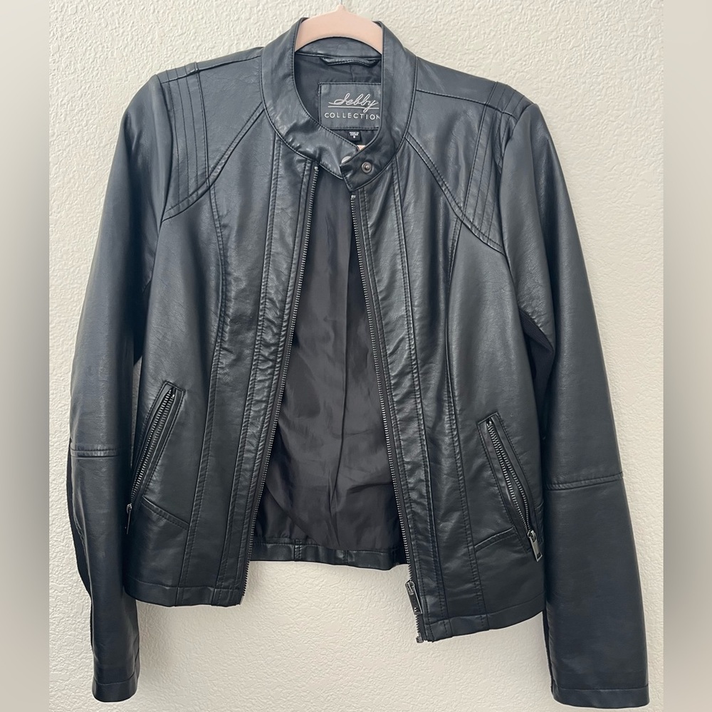 Faux leather jacket size small